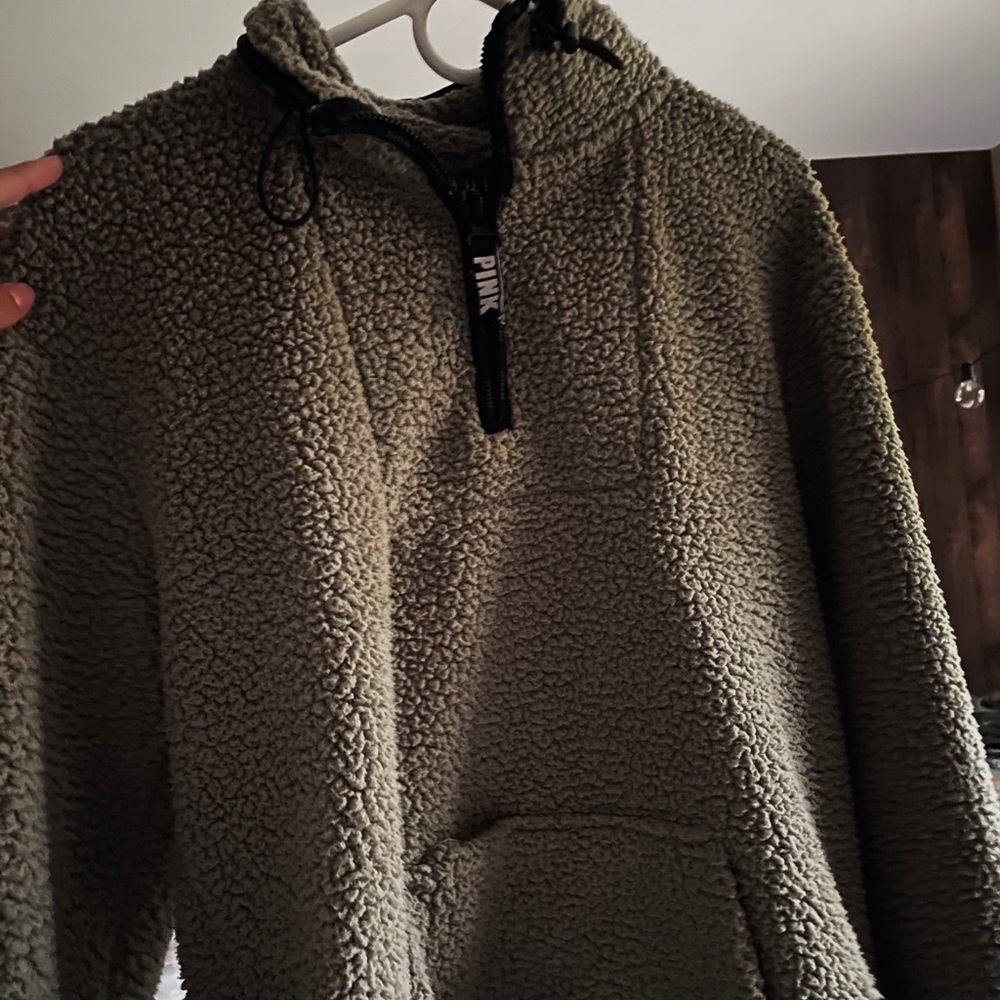 Victoria Secret Pink Green Sherpa